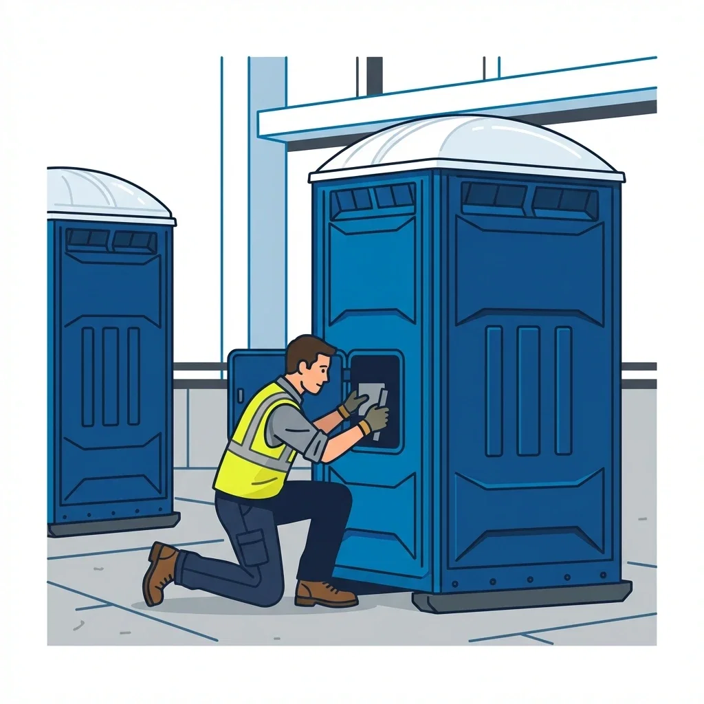 High-rise construction site sanitation logistics in Gary, IN